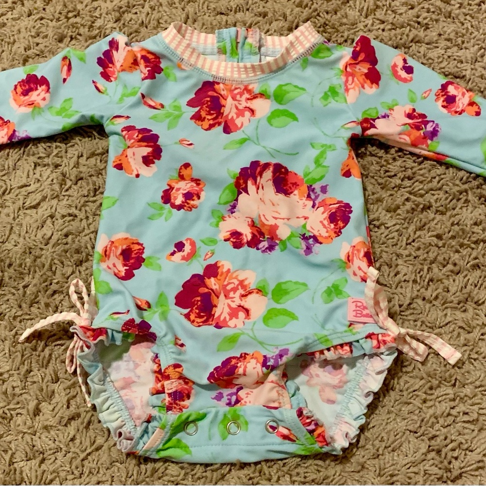 Ruffle Butts Floral Baby Swim Suit